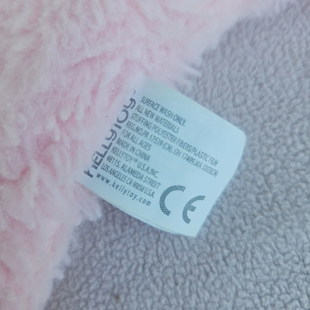 Kellytoy Flatties Pink Elephant Lovey Lovie Security Blanket Baby Rattle Toy